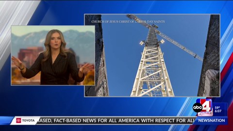 Salt Lake City Temple renovation update: north tower crane removed