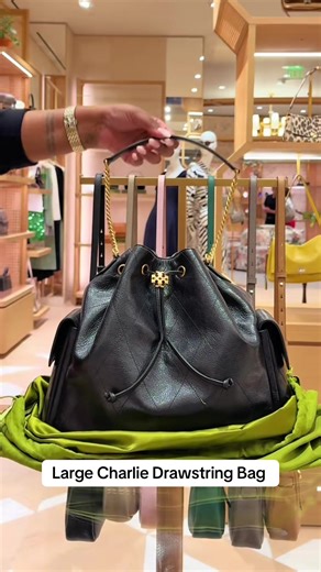 Charlie Large Quilted Drawstring Shoulder Bag Now Available