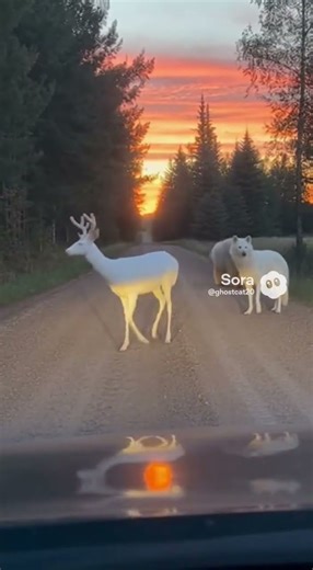Very #rare Sighting Of Wild #albino #animals #albinodeer #albinobear #sora #ai #whiteanimals #rare