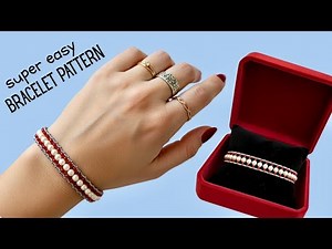 Beginner beading jewelry making. Bracelet pattern
