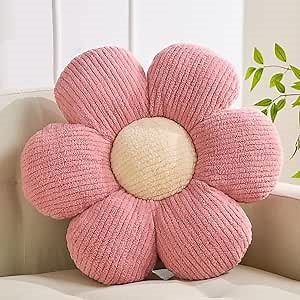 Flower Pillow Flowers Shaped Pillow Cushion Decorative Daisy Pillow for Bed Cute Throw Pillow Flower Floor Pillow Soft Seat Cushion Pink Cushion 19.6"