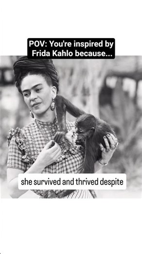 You're inspired by Frida because... #brave #honest #art #arttherapy #survivor #disability #creative