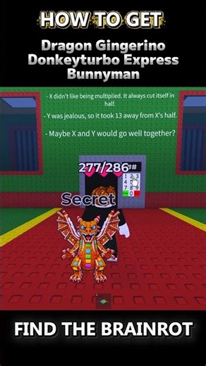 How to get Dragon Gingerino, Donkeyturbo Express, Bunnyman all codes #roblox #brainrot
