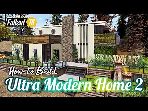 Ultra Modern Home 2 CAMP Build Showcase & How to Build Tutorial #Fallout76