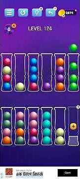 Ball Sort Level 124 Puzzle Color Sort Tatem Games Inc. All levels, #ballsortpuzzle