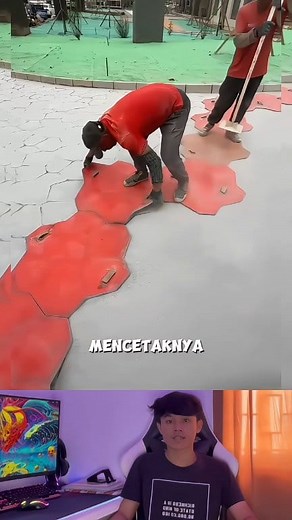 cara kreatif membuat paving blok sendiri😱 #tutorial #idekreatif #teknik #cerdas #cetakan #tukang #kuli #bangunan #fyp #reels #viral | Cecef Pranata