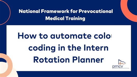 Colour Coding Intern Rotation Planner Instructional Video