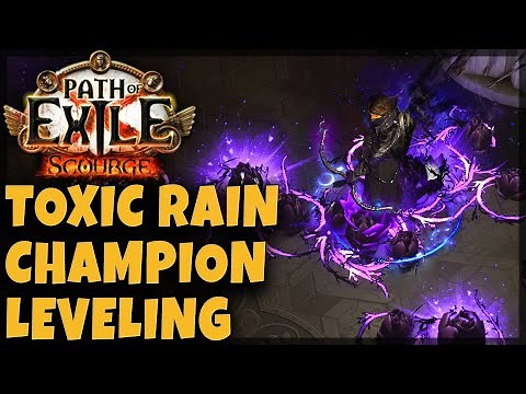 [POE 3.16] How To Level Toxic Rain Champion Build - Leveling Guide For The Early Acts | Scourge