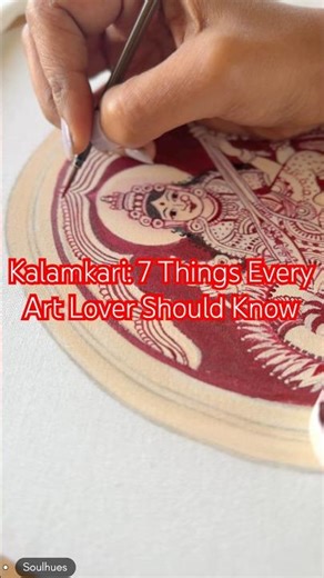 Kalamkari Art Tutorial #relaxingvideo #arttutorial #arttips #fabricpainting #learnart