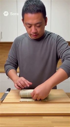 Sushi Roll Tutorial #sushi #japanesefood #sora2 #sora #veo3