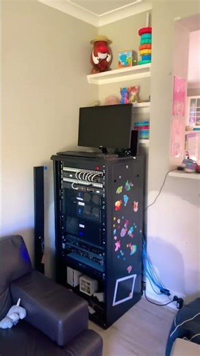 My Home Lab Server Rack and Network Setup #homelab #homenetwork #youtube #ytshorts #shorts #homemade