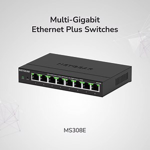 Meet the NETGEAR MS305E and MS308E Multi-Gigabit Ethernet Unmanaged Switches—reliable, energy-efficient, and ready to boost your business network with multi-gig speeds. With a plug-and-play setup, silent operation, and versatile mounting options, these switches deliver high performance with zero hassle. Learn more: https://www.netgear.com/business/wired/switches/plus/ms308e/ #Networking #MultiGigabit #Netgear #BusinessSolutions | Netgear Business
