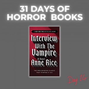 9.8K views · 53 reactions | Here are the confessions of a vampire. Hypnotic, shocking, and chillingly sensual, this is a novel of mesmerizing beauty and astonishing force—a story of danger and horror. "Interview With The Vampire" by Anne Rice #31DaysofHorrorBooks https://amzn.to/3veUga3 | Amazon Kindle | Facebook