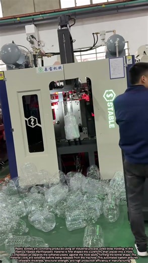 Industrial Blow Molding Process for Plastic Bottle Production