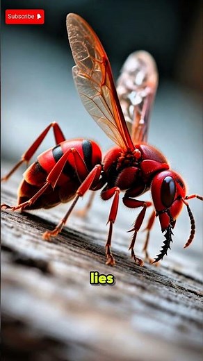 Don't Make It Angry! The Red Wasp Warning #shorts #wildlife #facts