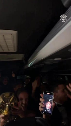 31K views · 2.4K reactions | Manchester City bus celebrates the best in the world before the return trip..  Rodri’s On Fire, Your Defence Is Terrified  La La La La  | Man City News | Facebook