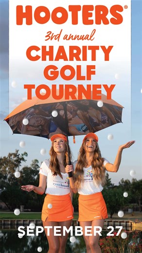 Drive, putt and “par-tee” with your favorite Hooters Girls, all for a great cause! RSVP for your tee time by simply emailing: ali@restam.com today! 🧡⛳️ | Hooters Mesa