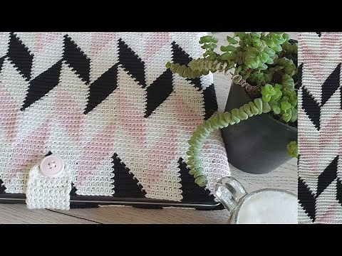CROCHET TUTORIAL LAPTOP SLEEVE/COVER Tapestry Crochet