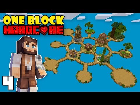 I Built a MASSIVE ISLAND EXPANSION on ONE BLOCK Minecraft Hardcore