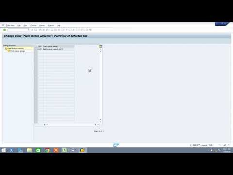 Define Field status variant and field status group in SAP