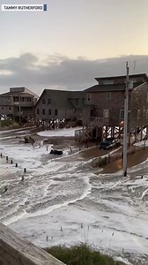 Tammy Rutherford captured video of ocean overwash in Buxton, North Carolina. | The National Desk - TND