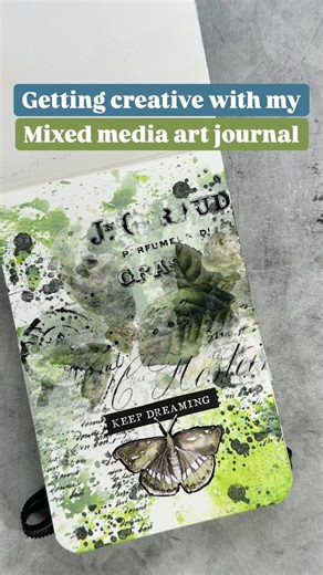 Mixed media art journaling with printable washi sticker paper and stamping #artjournal #mixedmedia