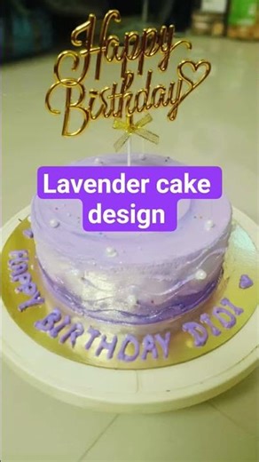 Lavender Birthday Cake 💜 | Simple & Elegant Cake Design #shorts