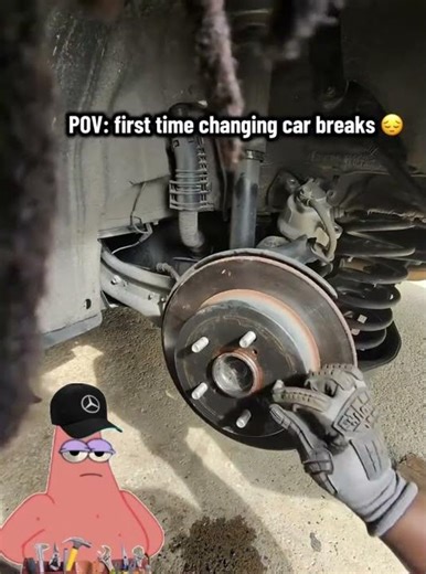 Easy Fix Though 😂 #shorts #viral #trending #cars #mechanic #cartok #cartoon #starter #brake #brakes