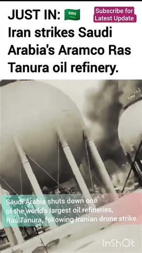 JUST IN: 🇸🇦 Iran strikes Saudi Arabia's Aramco Ras Tanura oil refinery #iranisraelwar #saudiarabia