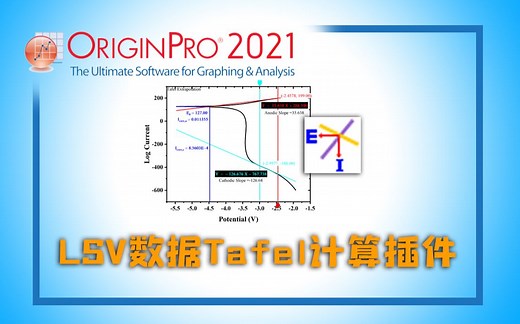 【研图汇】Origin教程：LSV数据Tafel计算插件