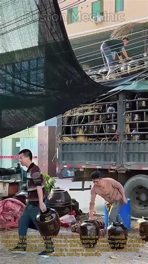 Mastering Manual Labor: Fast Hay Unloading Process with Ingenuity