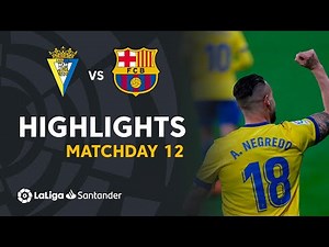 Highlights Cádiz CF vs FC Barcelona (2-1)