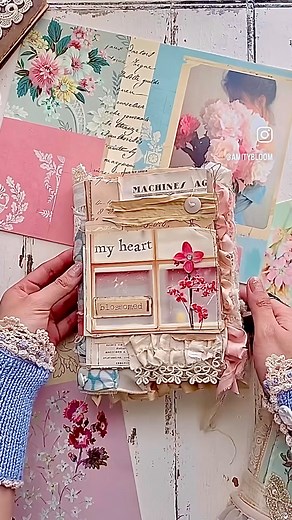 1.4K reactions · 121 shares | A junk journal, but make it art—layers of paper, magazine images, and my printable collaged papers turned into a journal  full flip through video is on my YouTube channel! #journal #junkjournal #journalinspiration #artjournal #journaling #journalideas #diary #handmade #junkjournaling #artjournalpage #artjournals #mixedmedia #collage #paperart | Amity Bloom | Facebook