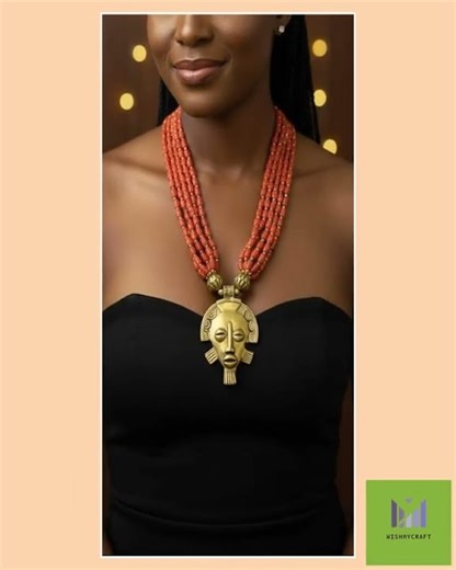 African Mask Tribal Necklace For Women