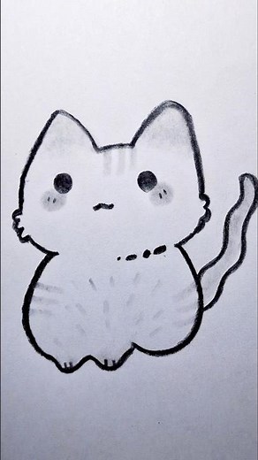 cute things to draw when bored _ day 2 #art #drawing #easy #scketch #cute #cutething #cat