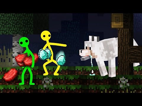 Minecraft, But There Are Random Drops - Stickman Animation