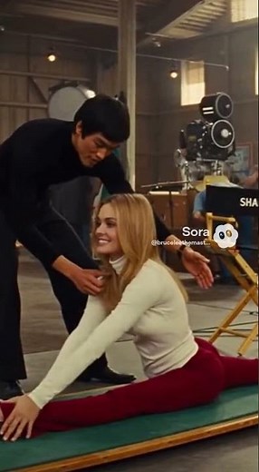 Bruce Lee and Sharon Tate, backstage of The Wrecking Crew (1968 film) #viralshort