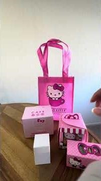 Unboxing exclusive Hello Kitty Cafe merchandise #shorts #hellokitty #aesthetic