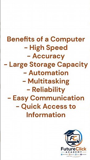 20 Benefits / Uses of Computer 💻 | Advantages of Computer | Computer Basics #Shorts