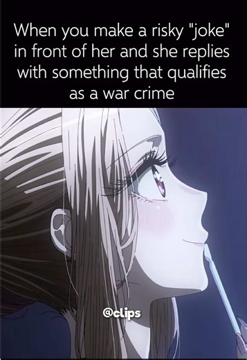 When you make a risky joke and she says something even more diabolical 😱😍😏 #mydressupdarling #anime #animeedit #mrmagic #animeme