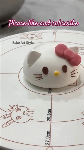 Hello kitty cake tutorial #cake#viral #cakedecorating#cakedesign #shorts#shortsfeed#youtubeshorts