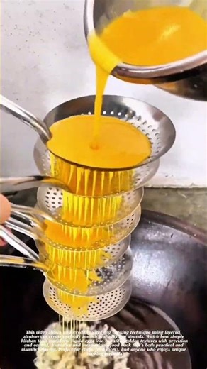 Satisfying Egg Cooking Hack – Amazing Layered Strainer Technique #short