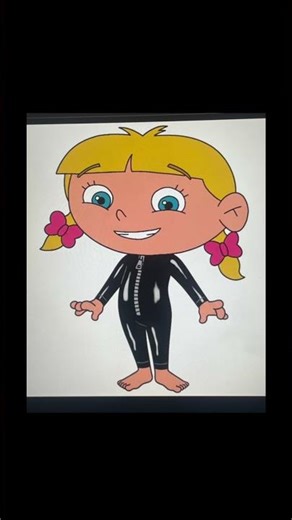 Little Einsteins Annie is wearing a black scuba suit.