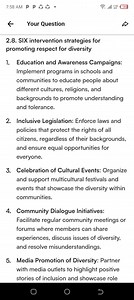 SIX intervention strategies for promoting respect for diversity... | Filo