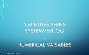 SystemVerilog每天5分钟 - 03 Numerical Variables