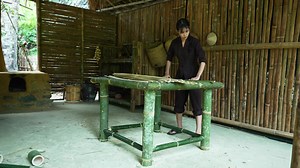 Harvest Bamboo Shoots and Make Tables and Chairs From Bamboo stems - Single mother, 17 years old | Linh Vietnam