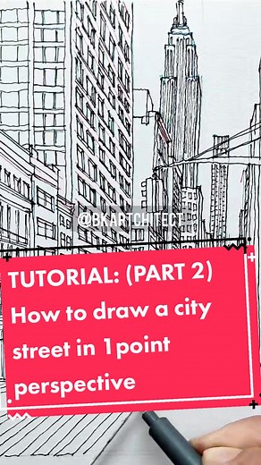 City Perspective Drawing Tutorial in New York City