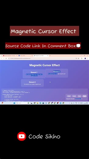 The Magnetic Cursor Hack Every Developer Should Know #javascript #css #shorts
