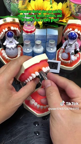 Temporary dental glue can quickly repair missing teeth, cavities, and fill teeth! That's really great!#Teeth #Dientes #orthodontics #Dentadura #oralhealth #ortodoncia #tooth #falta #toddler #dentaduras #teeth