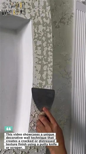 Amazing Crack Texture Wall Effect 🔥 Watch This Simple Tool Create Luxury Design!